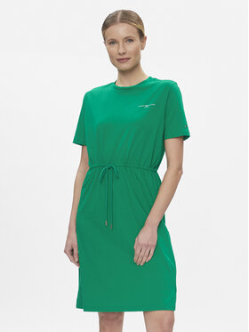 Tommy Hilfiger Tommy Hilfiger Rochie de zi 1985 Reg Mini Corp Tee Drss Ss WW0WW40734 Verde Regular Fit