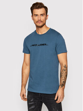 Jack&Jones PREMIUM Jack&Jones PREMIUM T-Shirt Graphic Logo 12197600 Niebieski Regular Fit