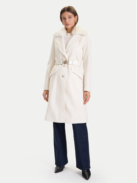 Guess Guess Демісезонний плащ W5BL25 W2672 Écru Regular Fit