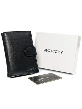 Rovicky Rovicky Duży Portfel Męski N74L-PZ-CCR-RFID Czarny