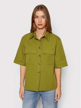 NA-KD NA-KD Camicia 1018-008324-9480-581 Verde Relaxed Fit