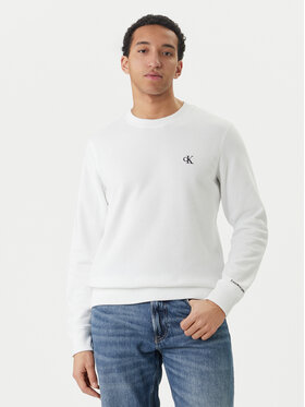 Calvin Klein Jeans Calvin Klein Jeans Mikina Embroidered Logo J30J314536 Biela Regular Fit