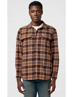 Wrangler Wrangler Koszula Overshirt Brązowy Overshirt Fit