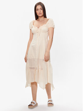 BDG Urban Outfitters BDG Urban Outfitters Vasarinė suknelė BDG CARMEN BOHEMIA MIDI 76476704 Écru Basic Fit