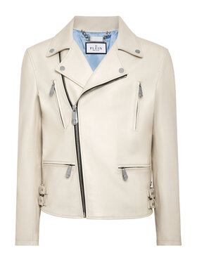 PHILIPP PLEIN PHILIPP PLEIN Giacca di pelle 2599 Beige Regular Fit
