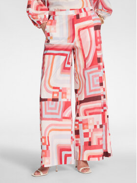 Elena Mirò Elena Mirò Pantaloni di tessuto P194P300502N041 Rosso Over Fit