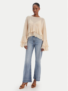 BOSS BOSS Majica Bleja 50554050 Bež Relaxed Fit