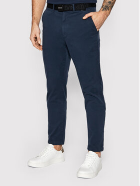 Calvin Klein Calvin Klein Pantaloni chino Garment Dye K10K107785 Bleumarin Slim Fit