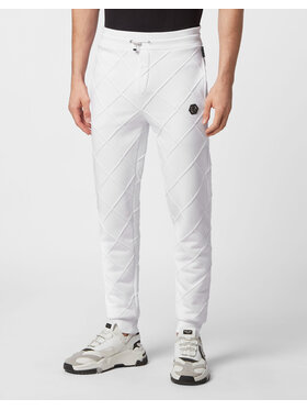 PHILIPP PLEIN PHILIPP PLEIN Teplákové kalhoty 1611 Bílá Jogger Fit