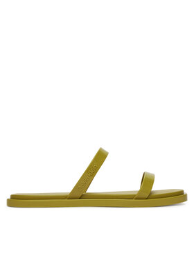 Calvin Klein Calvin Klein Klapki Double Bar Slide - Jelly HW0HW02417 Zielony