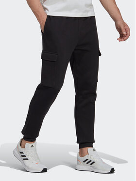 adidas adidas Pantaloni da tuta Essentials Fleece Regular Tapered Cargo Joggers HL2226 Nero Regular Fit