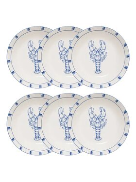 MIAhome MIAhome Komplet talerzy 6 szt. porcelanowych głębokich Oceania Biały