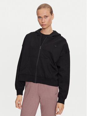 4F 4F Μπλούζα 4FWAW24TSWSF1306 Μαύρο Regular Fit