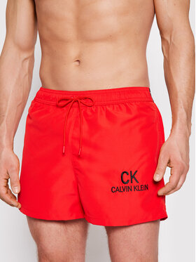 Calvin Klein Swimwear Calvin Klein Swimwear Szorty kąpielowe Core 90s KM0KM00562 Czerwony Regular Fit