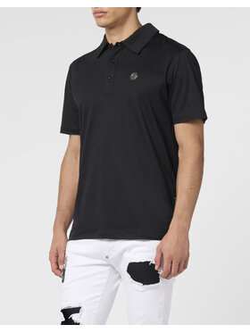 PHILIPP PLEIN PHILIPP PLEIN Polo 26257 Czarny Slim Fit