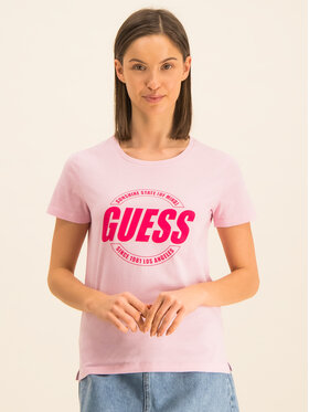 Guess Guess T-krekls Roxy W01I0J JA900 Rozā Regular Fit