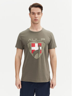 Aulp Aulp Weste Mocco Khakifarben Slim Fit