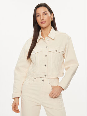 United Colors Of Benetton United Colors Of Benetton Jeansjacke 25Z2DN05C Écru Regular Fit