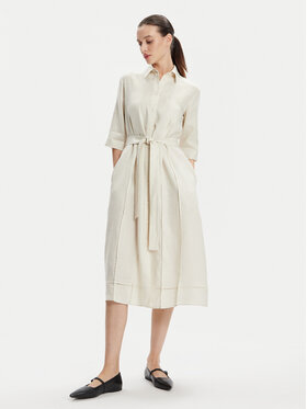 Max Mara Leisure Max Mara Leisure Marškinių tipo suknelė Nocino 2416221028 Écru Regular Fit