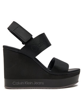 Calvin Klein Jeans Calvin Klein Jeans Sandale Wedge Sandal Webbing In Mr YW0YW01360 Crna