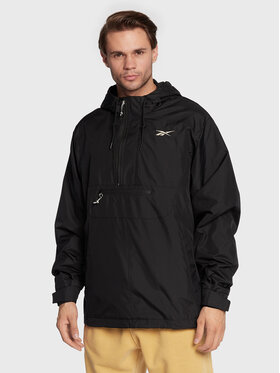 Reebok Reebok Geacă fără fermoar Vector HG8932 Negru Relaxed Fit