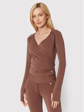 Deha Deha Блуза B74432 Кафяв Slim Fit