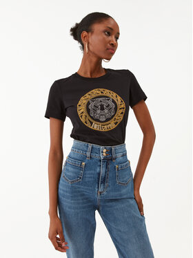 Just Cavalli Just Cavalli T-shirt 75PAHE05 Crna Regular Fit