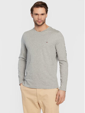 Tommy Hilfiger Tommy Hilfiger Longsleeve Logo MW0MW09096 Gri Slim Fit