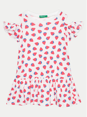 United Colors Of Benetton United Colors Of Benetton Повсякденна сукня 3M39GV00U Білий Regular Fit