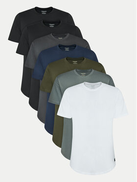 Jack&Jones Jack&Jones Sada 7-triček Noa 12195439 Barevná Long Line Fit