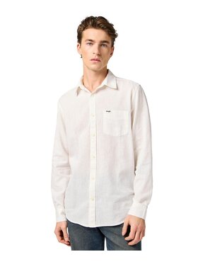 Wrangler Wrangler Koszula 112362907 Biały Regular Fit