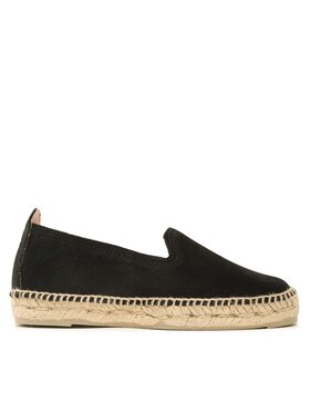 Manebi Manebi Espadrilky Suede Flat Espadrilles Čierna