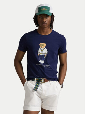 Polo Ralph Lauren Polo Ralph Lauren Tričko 710973137003 Tmavomodrá Slim Fit