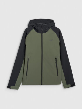 4F 4F Kurtka przejściowa MIDSHOP TEXTILE Czarny Regular Fit