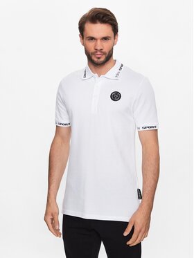 Plein Sport Plein Sport Polo Tiger SACC MTK6047 STE003N Bianco Regular Fit