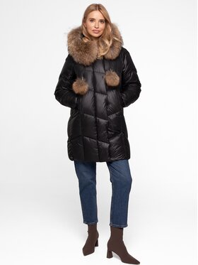 Perso Perso Kurtka damska BLH252535FXR Czarny Regular Fit