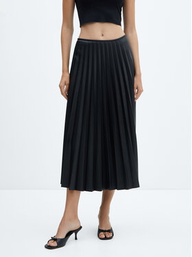 Mango Mango Spódnica plisowana Long 57026010 Czarny Regular Fit