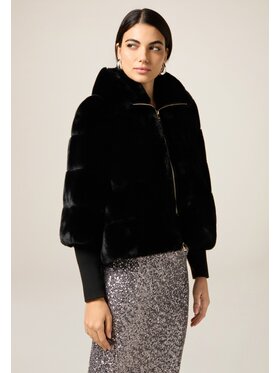 Oltre Oltre Płaszcz zimowy 0076R000471N033 Czarny Boxy Fit