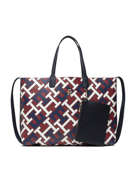 Tommy Hilfiger Tommy Hilfiger Дамска чанта Iconic Tommy Tote Monogram AW0AW12825 Бордо