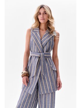blue shadow blue shadow Kamizelka Babax Niebieski Regular Fit