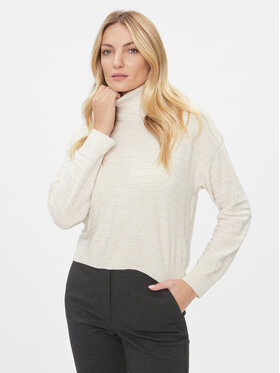 ONLY ONLY Bluză cu gât 15294524 Bej Regular Fit