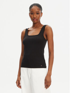 Tommy Hilfiger Tommy Hilfiger Top WW0WW45444 Černá Slim Fit
