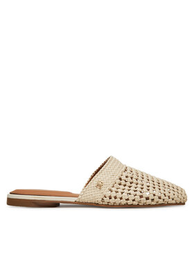 Tommy Hilfiger Tommy Hilfiger Ciabatte Crochet Mule FW0FW08413 Écru