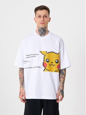Machinist Machinist T-Shirt Koszulka Z Krótkim Rękawem Oversize Biała Machinist Pikachu L Biały Oversize