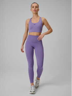 4F 4F Legginsy MULTI ACTIVE Fioletowy Slim Fit