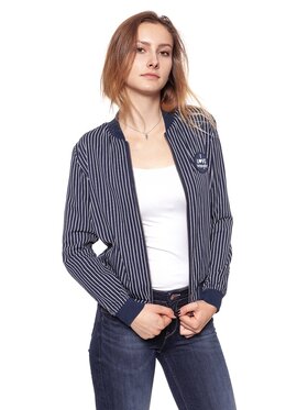 Wrangler Wrangler Kurtka damska STRIPES BOMBER Biały Regular Fit
