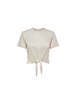 ONLY ONLY T-shirt Maglia onlamber life ss glitter Beige Regular Fit