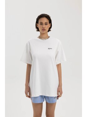 Misaga Misaga T-Shirt DAILY RELAXED T-SHIRT WHITE XS Biały Relaxed Fit