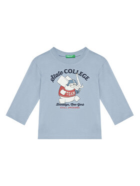 United Colors Of Benetton United Colors Of Benetton Bluzka 35RYG10K4 Błękitny Regular Fit