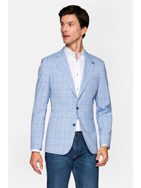 Lancerto Lancerto Marynarka Alamosa Błękitny Slim Fit